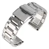 18/20/22/24mm High Quality Silver Solid Link Watch Band Strap Stainless Steel Luxury Replacement Bracelet Adjustable Watchbands ► Photo 2/5