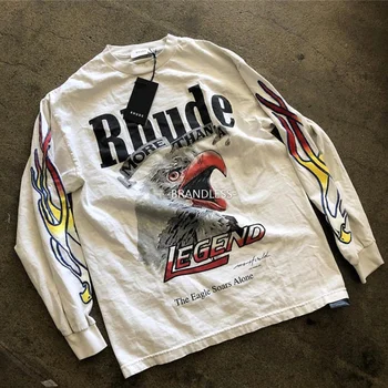 

RHUDE x Maxfield LA OVERSIZE Full T-shirt Men Long Sleeve RHUDE Maxfield LA Los Angeles T Shirt RHUDE T-shirt