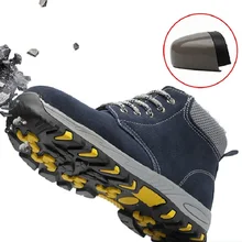 Мужские ботинки; Мужская Рабочая обувь; модная Классическая Кожаная очень широкая стальная подошва со стальным носком; нескользящая подошва