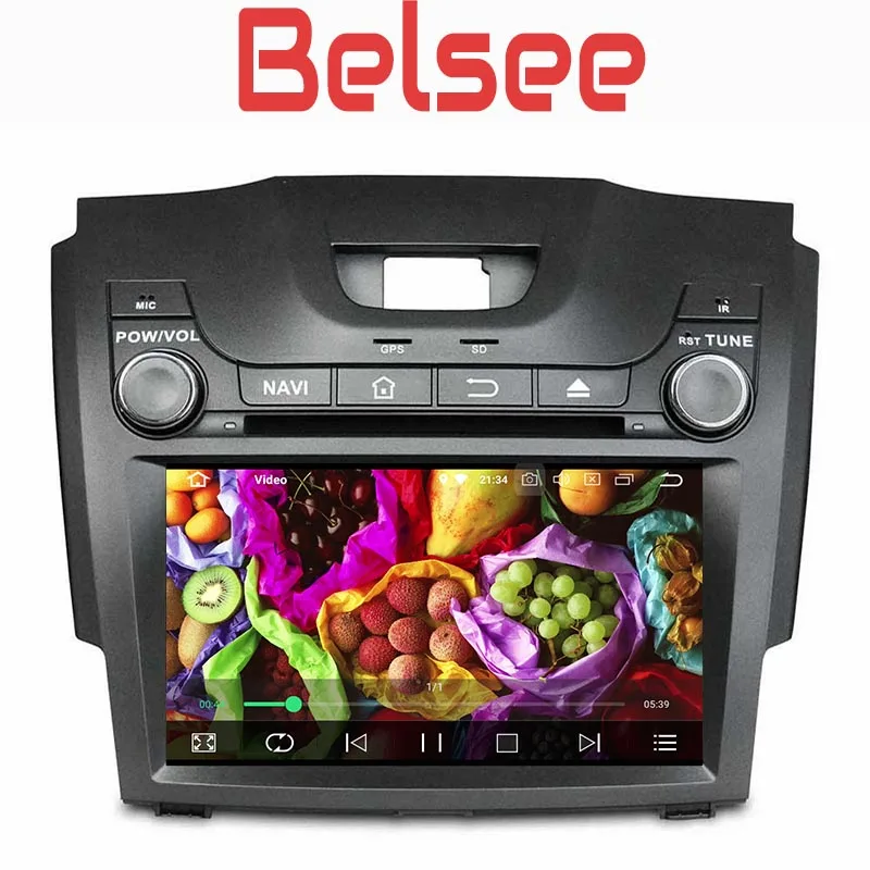 Belsee Android 8,0 стерео Автомагнитола головное устройство для Chevrolet Chevy TrailBlazer S10 Colorado Isuzu D-Max DMAX MU-X MUX 2012