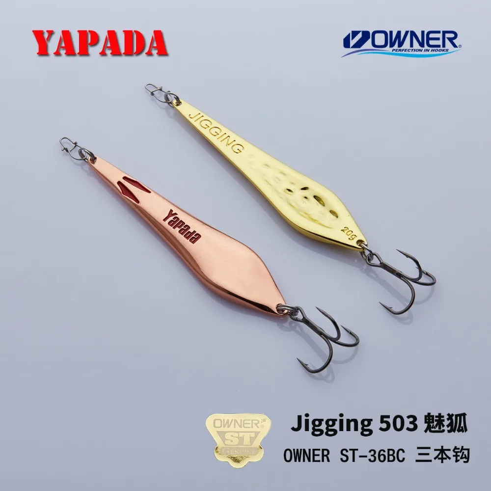 YAPADA Jigging 503 Demon Fox 10 г/15 г владелец тройной крючок 70-80 мм перо Многоцветный Металлический цинковый сплав рыболовные приманки для окуня