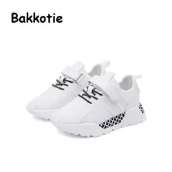 Bakkotie модный бренд ребенок мальчик спортивной обуви для маленьких девочек для отдыха тапки малышей дышащие ребенок тренер Сетки Малыш