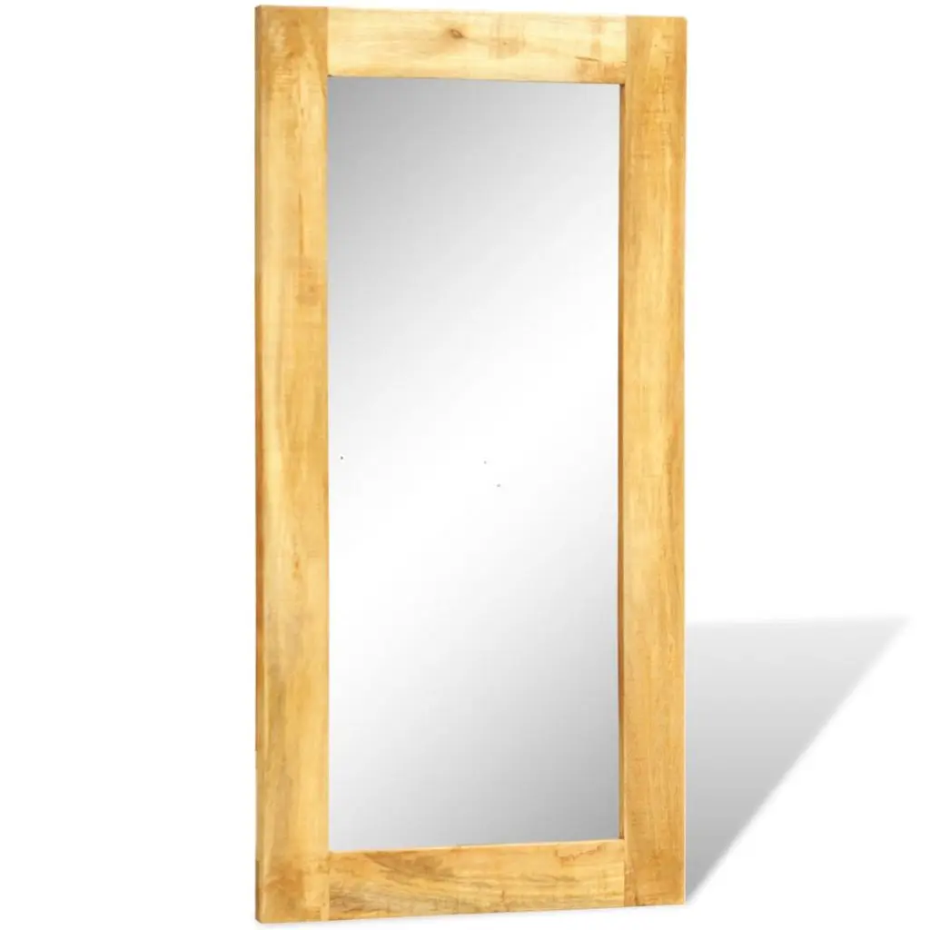 vidaXL Solid Wood Framed Rectangle Wall Mirror 47.2"x23.6"in