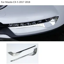 Кузова головы спереди туман брови отделка свет лампы рамка палки ABS Chrome Обложка 2 шт. для Mazda CX-5 2017 2018