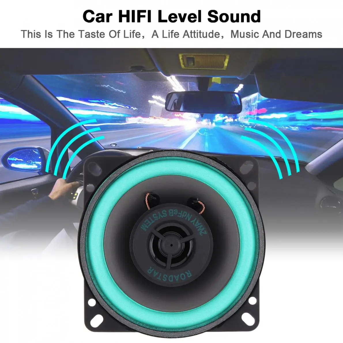 US $24.27 1pcs 4 Inch 100W Universal Car HiFi Coaxial Speaker Vehicle Door Auto Audio Music Stereo Full Range Frequency Speakers