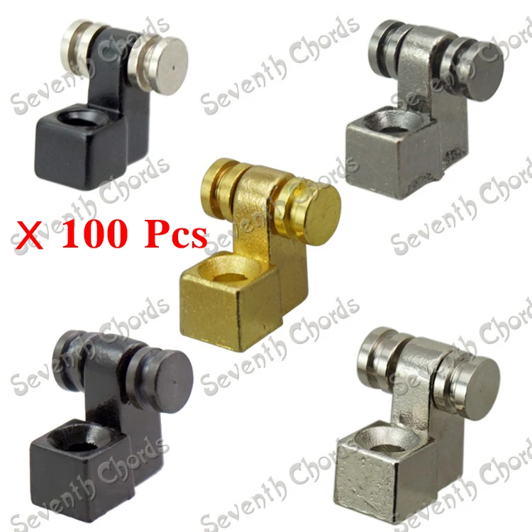 

100 Pcs Electric Guitar Roller String Tree Retainers - Chrome - Black - Gold - Gun Color for choose