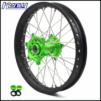 

2.15*19 Spoked Dirt Bikes MX Rear Wheel for KAWASAKI KX250F KX450F 2006-2018 Green/Black