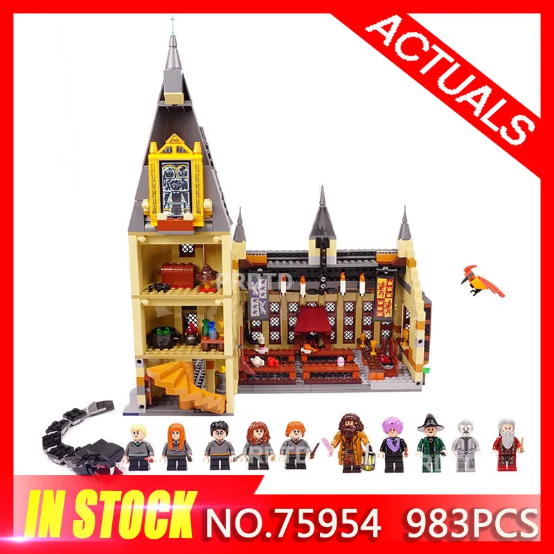 

983pcs Building Blocks Legoings Harry Potter 75954 The Hogwarts Great Hall Set Model House Bricks for Kids Toy of Birthday Gifts