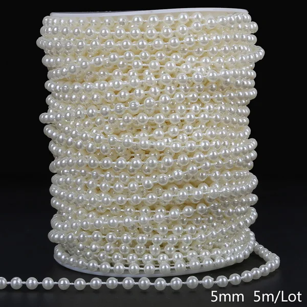 Ivory Pearl Bead Chain for DIY Decorations & Crafts