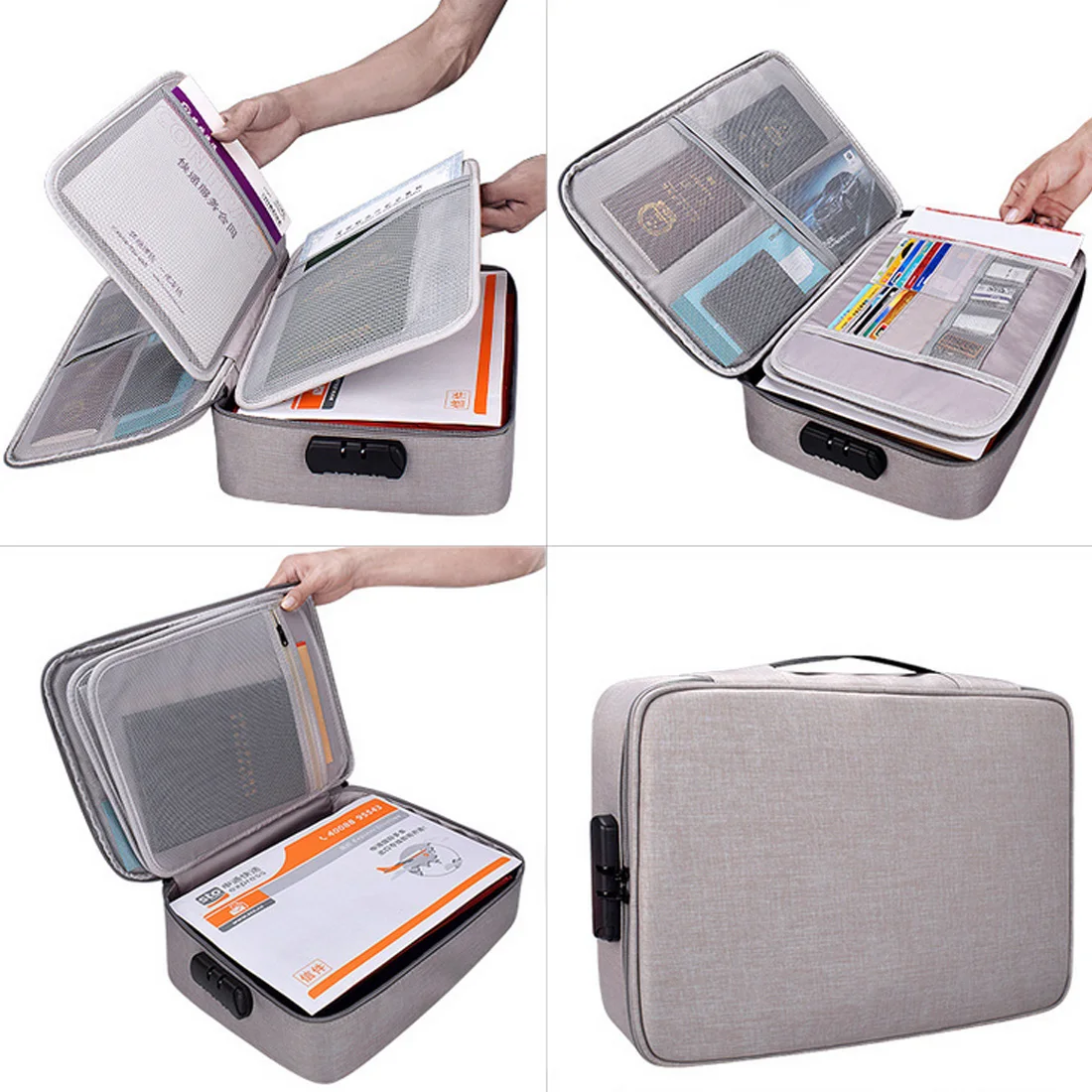 Document Ticket Bag Large Capacity Certificates Files Organizer For Home Travel Use to store Important Items