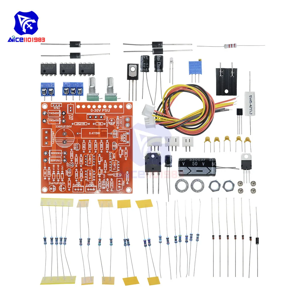 DIY Kit DC 0-30 V 2mA-3A Регулируемый DC Регулируемый источник питания модуль короткого замыкания ограничительная защита для Arduino