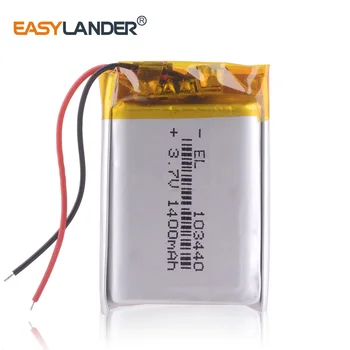 

3.7 V 103440 lithium-ion polymer battery 1400 mah vehicle traveling data recorder LED speakers toys
