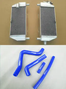 

Aluminum Radiator & Silicone Hose For Kawasaki KX125 KX 125 1994-2002 99 00 01 02 left and right
