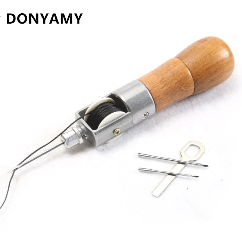 DONYAMY Leathercraft Hand Stitching Machine Automatic Leather Sewing Tools  for Home Handmade Sewing Leathercraft DIY Tool Set