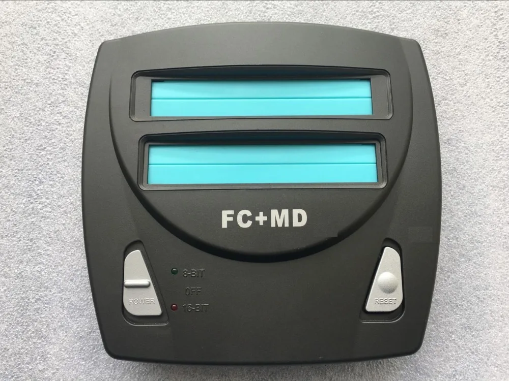 

Top quality FC+SEGA Genesis/MD compact 16 bit and 8 bit 2 in1 dual system game console support original game card