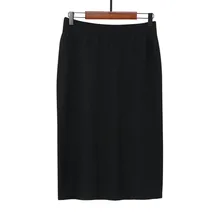 Облегающие прямые Формальные юбки модные женские размера плюс XXXL хлопок Рабочая прямая юбка стиль осень зима