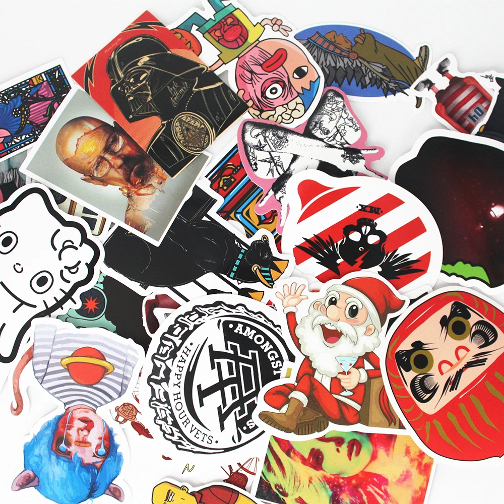 HOT Penjualan 200 Pcs Stiker Gaya Campuran Lucu Kartun Decal Kulkas