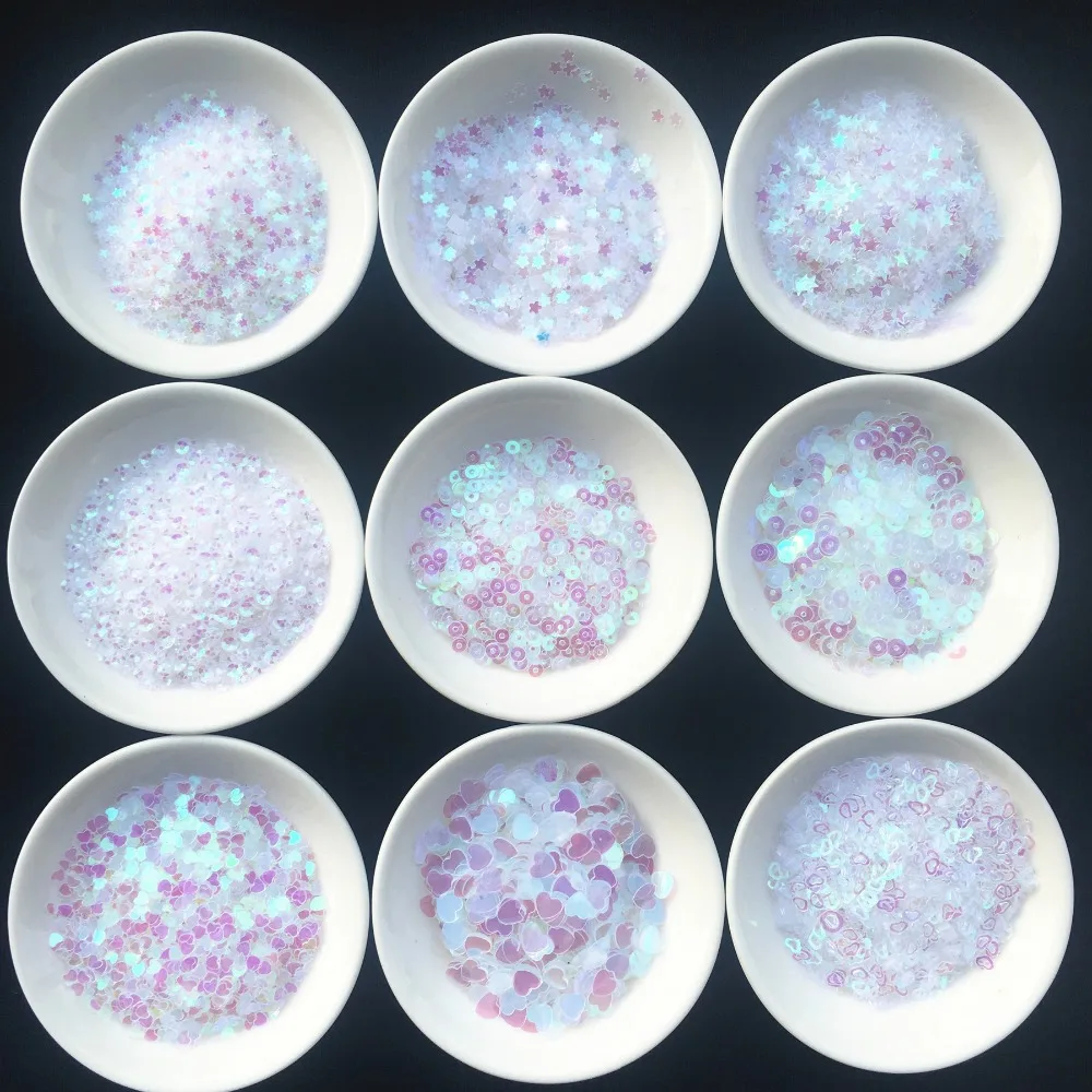 Пайетки из ПВХ в форме звезды сердца Луны и точек 20 г|sequin paillette|loose sequinssequin loose |