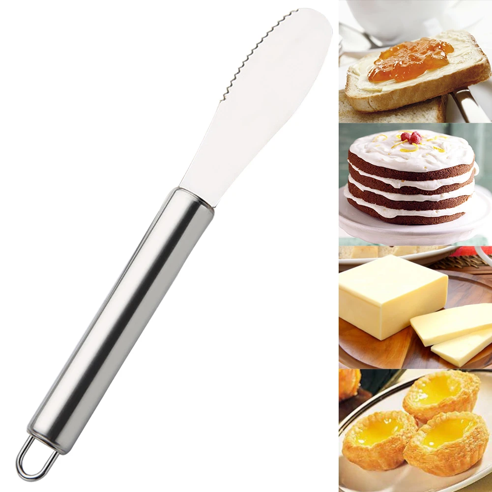 Sawtooth Spatula Cutter Stainless Steel Butter Knife Spreader Wide Blade Tablewear For Cheese Sandwich Kitchen Gadgets