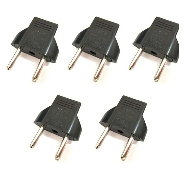

5pcs/sets quality EU Plug dual-use socket 220V 2 holes AC Power Charger Outlet Adapter Converter for travel/ household