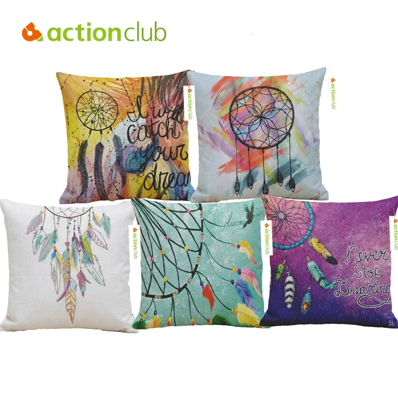 ?Actionclub Decorative Pillows Nordic Style ? Lucky Lucky Feather Pillow Cover ?_? Waist Waist ...