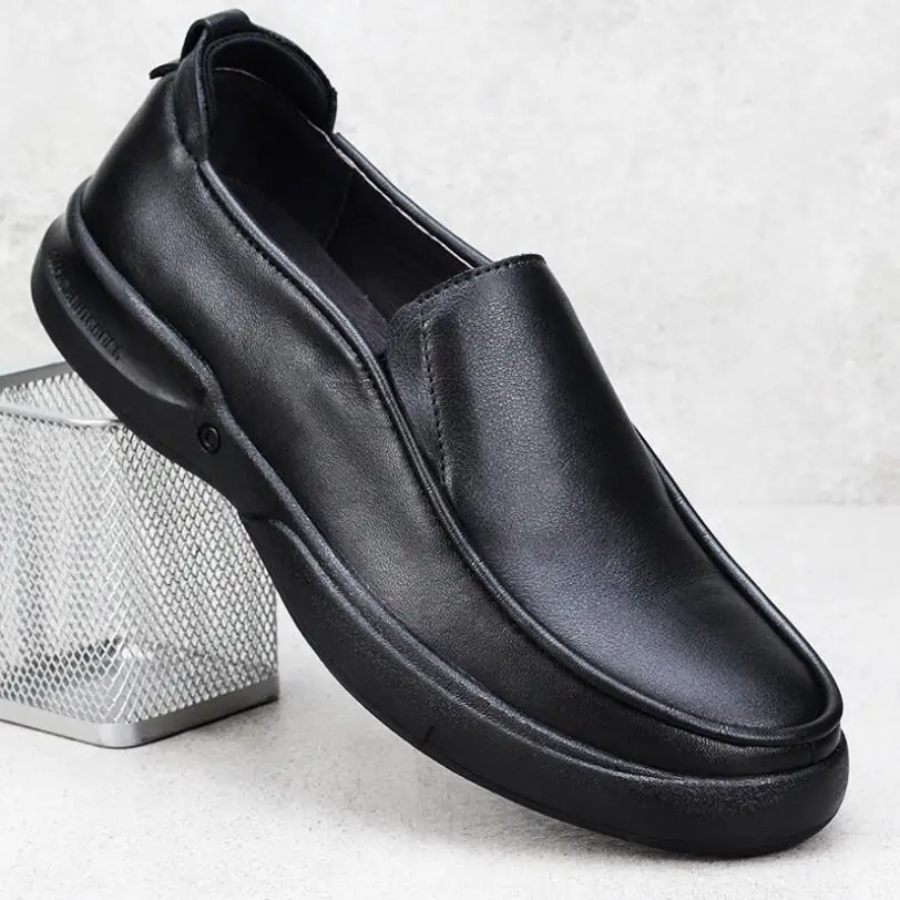 

Handmade Genuine Leather Men's Loafer Shoes British Style Casual Soft Soles Shoe Breathable Luxury Men Designer Shoes Plus 47 48