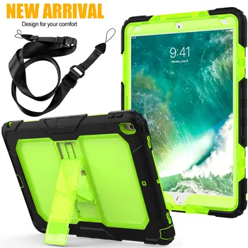 

Para for ipad Air 3 2019 funda para for ipad pro 10,5 niños seguro a prueba de golpes resistente de silicona + PC Kickstand
