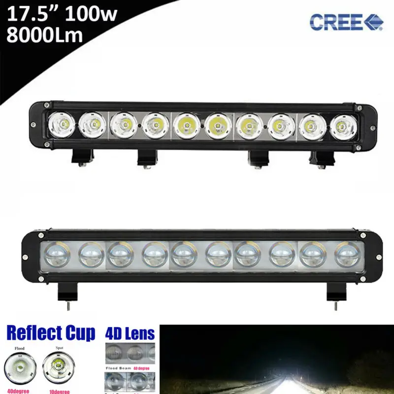 1pcs 100W LED Driving light LED work Light Bar led offroad light for Truck Trailer SUV technical vehicle ATV UTV Boat 12V 24V