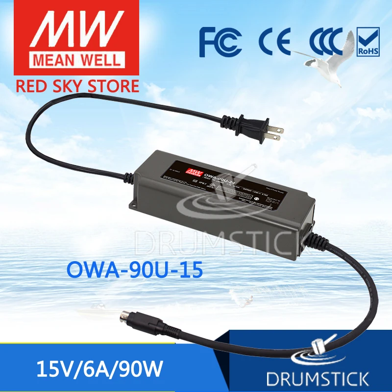 

MEAN WELL OWA-90U-15 15V 6A meanwell OWA-90U 15V 90W Single Output Moistureproof Adaptor with lock type