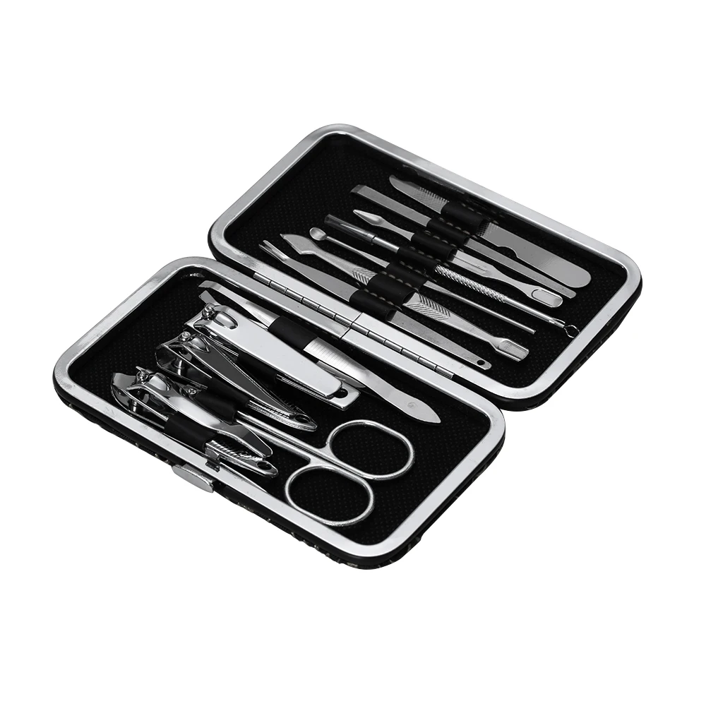 

12 PCS/set Nail Art Manicure Tools Set Nails Clipper Scissors Tweezer Knife Manicure Setswith Case For Nail Manicure Accessory