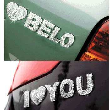 

25mm Car Auto Chrome Metal DIY 3D ARC Letters Digital Alphabet Emblem Decoration Car Stickers Logo Automobiles Car Accessories