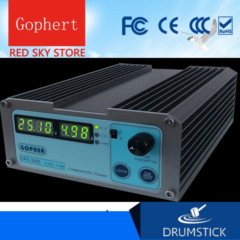 Gophert CPS-3205 CPS-3205II DC импульсный источник питания с одним выходом 0-32 в пост 0-5A 160 Вт Регулируемая