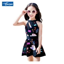 NuLL/ летний купальный костюм из двух предметов для девочек, водонепроницаемая одежда для плавания с УФ-излучением детский купальник с шортами и юбкой пляжная одежда MD021