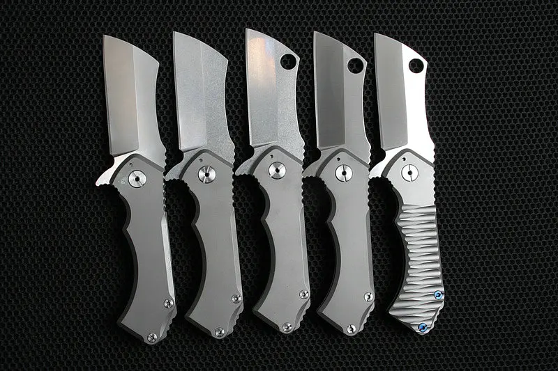 

TRSKT RAD Knives Field Cleaver Folding Knife ,Ripple Steel Handle D2 Steel Ceramics Balls Camping Hunting Survival knives
