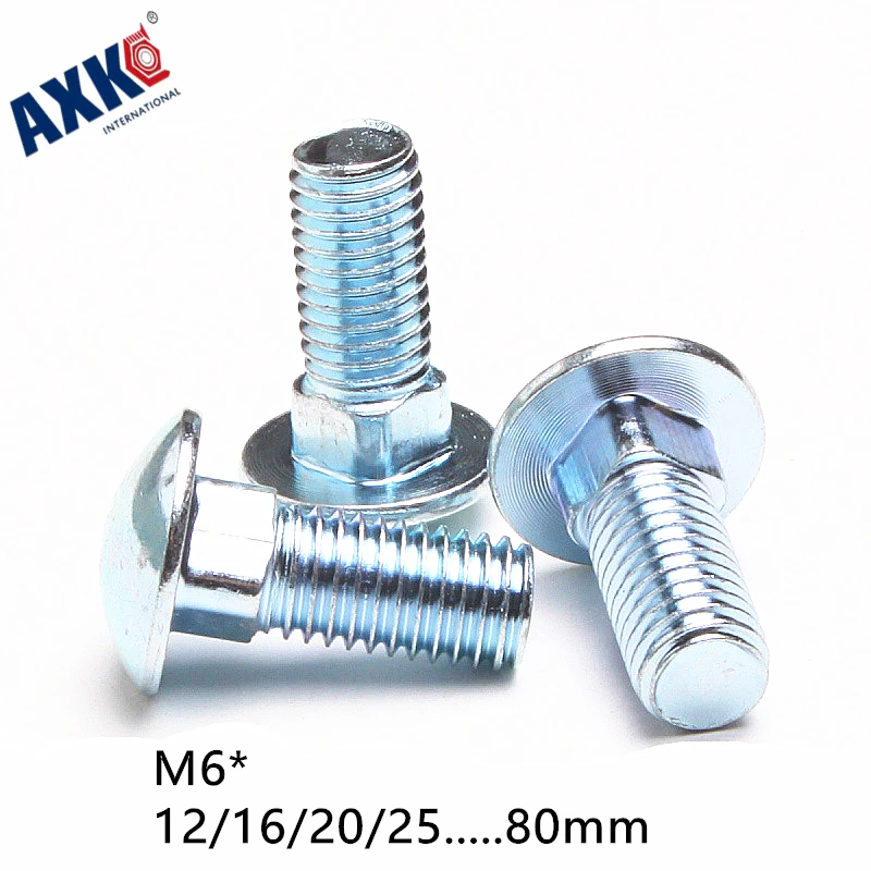 20pcs Gb14 Carriage Screws Carriage Bolts Shelf Screws Computer Desk