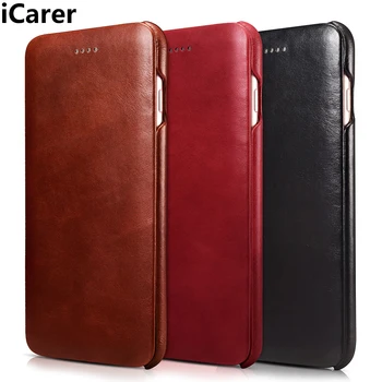 

For iPhone 6S Plus Case Cover Luxury Cute Retro Genuine Leather Protective Armor Flip Phone Case for iPhone 6 Plus Back Cover