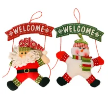 Santa Claus Snowman Tree Door Christmas Decoration For Home Ornament Decor Hanging Pendant Christmas