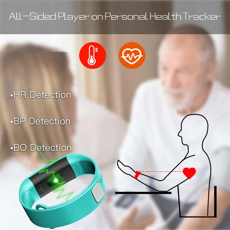 2018 новые часы ECG + PPG электрод фотоэлектрический тест артериального давления