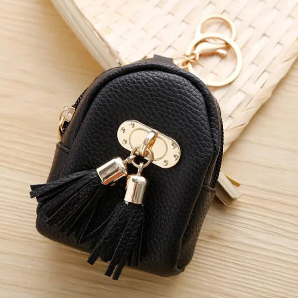 Zipper Coin Purse font b Key b font Chain Women Tassel font b Wallets b font