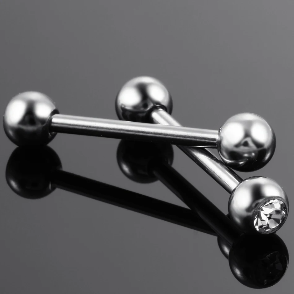 50Pcs/lot Titanium Curved Banana Straight Barbell Tongue Rings Eyebrow Rod Lip Bar Industrial Piercing Helix Cartilage Earrinigs