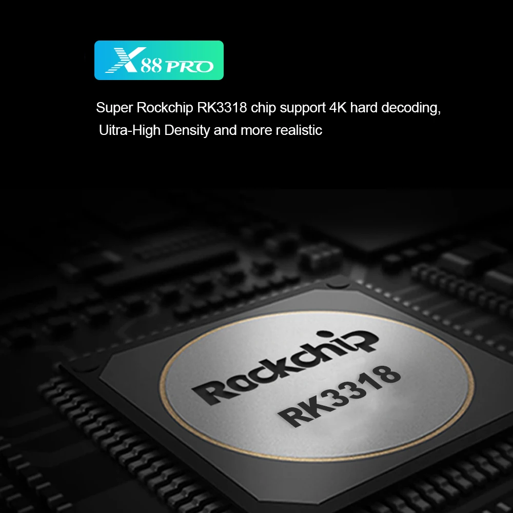 X88 pro Android 9,0 4G 32G Rockchip RK3318 4 ядра 2,4G и 5G Wifi 4K HDR телеприставка USB 3,0 Поддержка 3D кино Голосовое управление x88pro