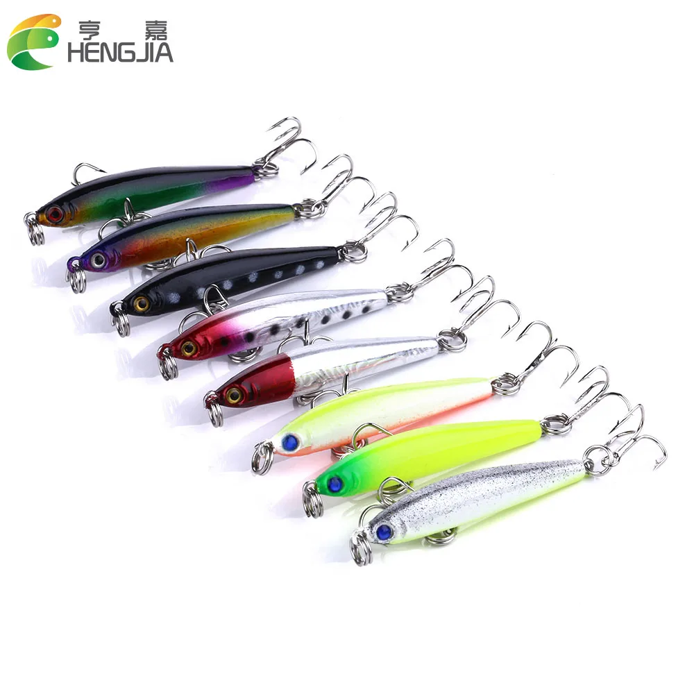 

HENGJIA hot sale fishing lure 3.4g 5cm Artificial Minnow bait Isca Wobbler bait Crankbait Bass tackle