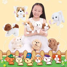 Puppy Dog Baby Toddler Walking Electric Intelligent Machine Golden Hair Plush Pets Dog Toy for Children's Birthday Gifts Puppy Dog Baby Toddler Walking Electric Intelligent Machine Golden Hair Plush Pets Dog Toy for Children's Birthday Gifts
