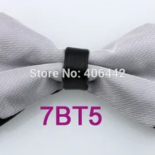 Галстуки YIBEI Coachella с черной подошвой, одноцветные серые галстуки-бабочки, двухцветные мужские бабочка бриллиант, кожаные галстуки-бабочки для смокинга, Предварительно Связанные