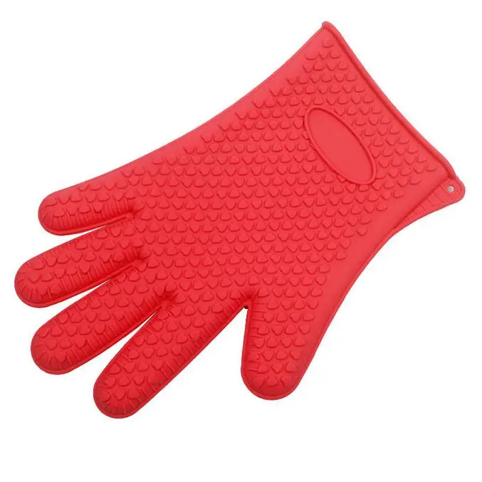ORGANBOO 1PC barbecue outdoor silicone gloves high temperature insulation hot water slippery microwave oven baking gloves bbq