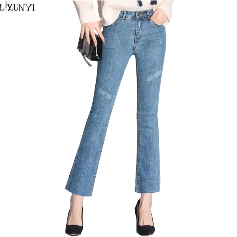 LXUNYI Flare jeans Women Spring New 2019 Female Ankle