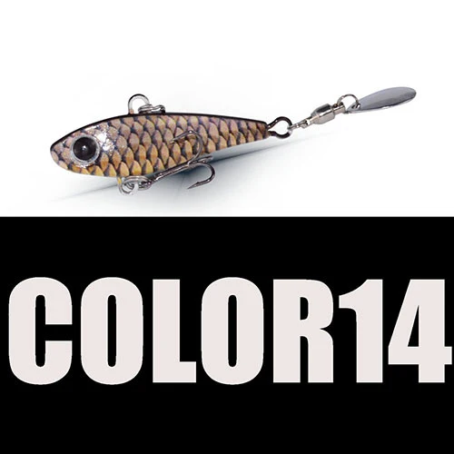 Fishing Jig Mini Lead Fish Metal VIB 18g 50mm Lead Jig Sea Fishing Spoon Metal Spinner Bass Fishing Lures 3D Printing Hard Bait - Цвет: 18g Color 14