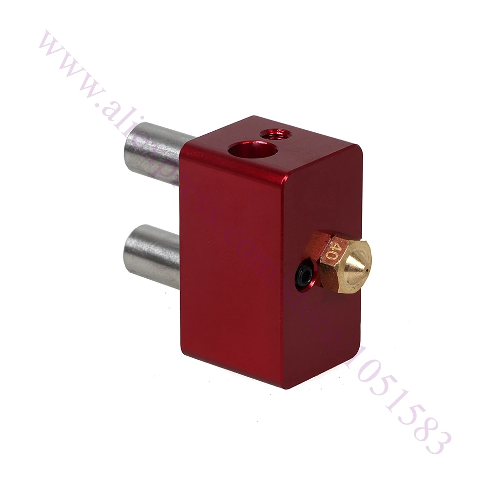 

New! RED High-end All Metal Cyclops Heatbreaks Heating Block Nozzle for 1.75mm Cyclops 2 In 1 Out Heatsink Extruder use