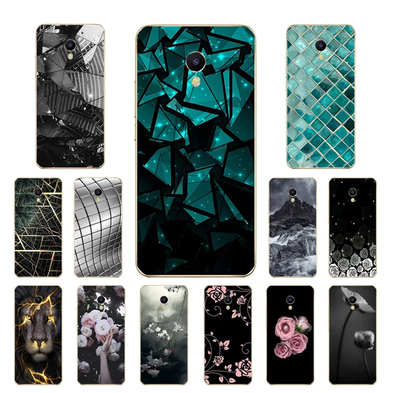 Cases for Meizu M5S mini Triangle Printing Meilan5S Phone Shell Transparent 5.2 inch Soft Silicone Meizu5s |