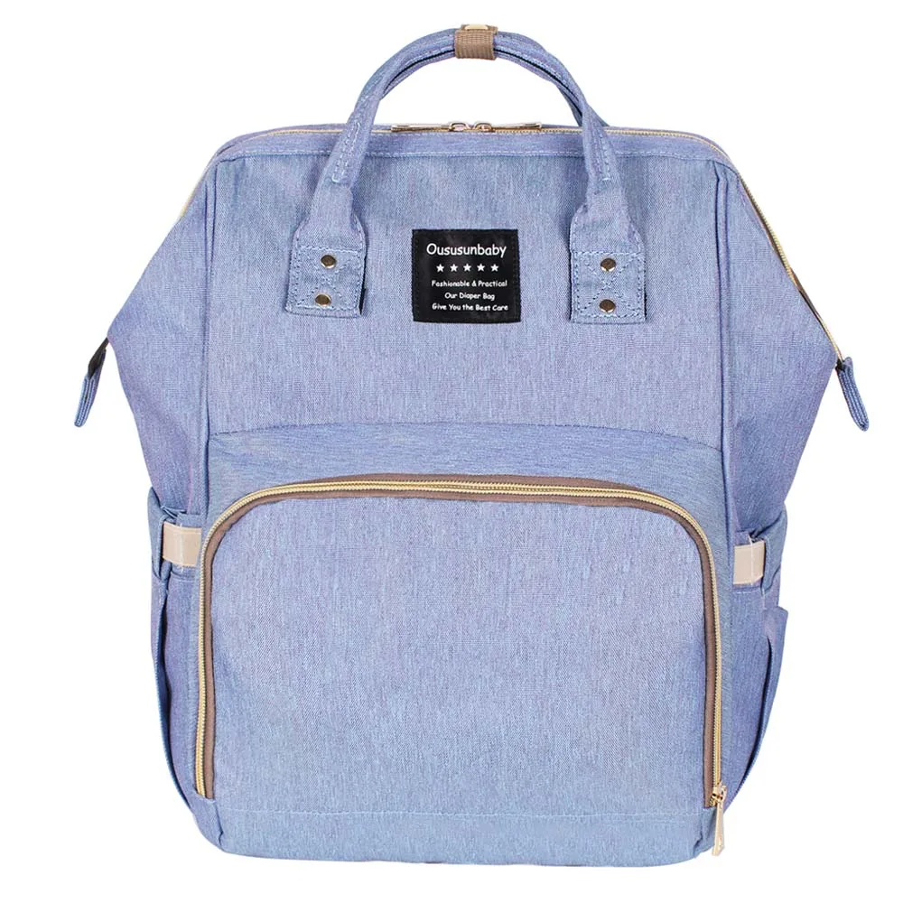 Сумка для детских подгузников, рюкзак для подгузников, сумка для мам, брендовая сумка для мам, Большая вместительная сумка для подгузников, рюкзак для путешествий, сумка для кормления - Цвет: General Blue Purple